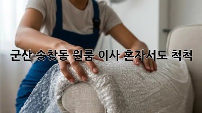 군산 송창동 원룸 이사, 혼자서도 척척!