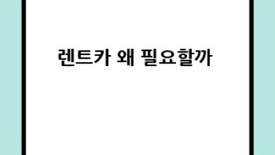 강진 병영면 렌트카🚗 자차보험 꼭! 확인하세요